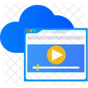 Cloud Video Cloud Media Cloud Streaming Icon