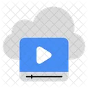 Cloud Video Cloud Streaming Cloud Media Icon