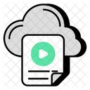 Cloud Video File  Icon