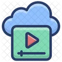 Cloud Video Streaming  Icon