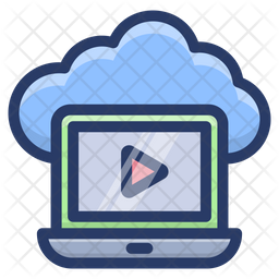 Cloud Video Streaming Icon