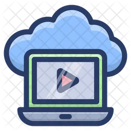 Cloud Video Streaming  Icon