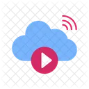 Cloud-Videowiedergabe  Symbol