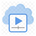 Cloud Video Storage Icon