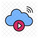 Cloud-Videowiedergabe  Symbol