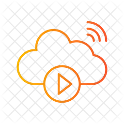 Cloud-Videowiedergabe  Symbol