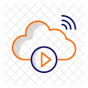 Cloud-Videowiedergabe  Symbol