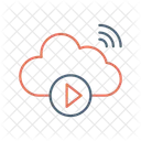 Cloud-Videowiedergabe  Symbol