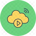 Cloud-Videowiedergabe  Symbol