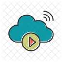 Cloud-Videowiedergabe  Symbol