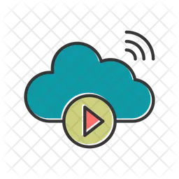 Cloud-Videowiedergabe  Symbol