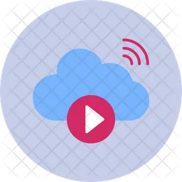 Cloud-Videowiedergabe  Symbol