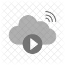 Cloud-Videowiedergabe  Symbol