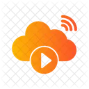 Cloud-Videowiedergabe  Symbol