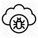 Virus Cloud Bug Icon