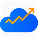 Cloud Wachstum Cloud Analyse Cloud Diagramm Symbol