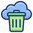 Cloud Waste Data Cloud Trash Cloud Bin Icon