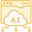 Cloud Web Duotone Line Icon Icon