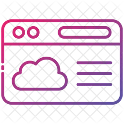 클라우드 웹사이트  아이콘