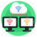 Cloud Wireless Network  Icon