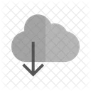 Cloud With Downward Arrow  Icon