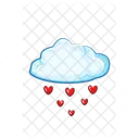 Cloud with heart  Icon