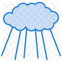 Cloud with light rays  Icon