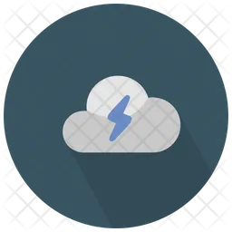 Cloud With Lightning  Icon
