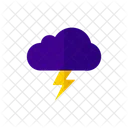 Cloud With Lightning  Icon