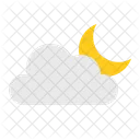 Cloud with moon  Icon