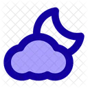 Cloud With Moon Nature Cloud Icon