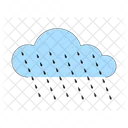 Cloud with rain drops  Icon