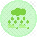 Cloud With Raindrop Rainy Weather Showers Icon
