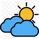 Cloud with Sun  Icon