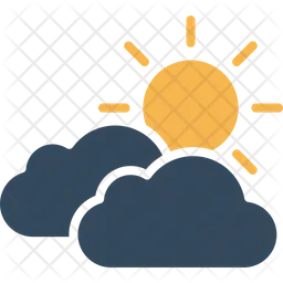 Cloud with Sun  Icon