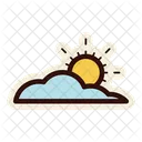 Cloud With Sun  Icon
