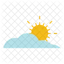Cloud With Sun  Icon