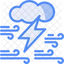 Cloud With Thunderbolt  Icon