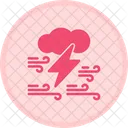 Cloud With Thunderbolt Thunderstorm Lightning And Thunder Icon