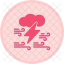Cloud With Thunderbolt  Icon