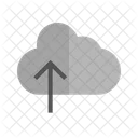 Cloud With Upward Arrow Upload Download Icon