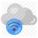 Cloud WLAN Cloud Internet Drahtloses Netzwerk Symbol