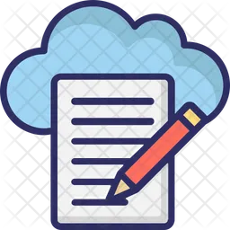 Cloud Writing  Icon