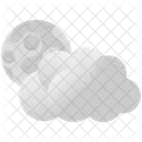 Moon In Clouds  Icon