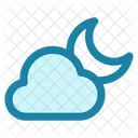 Clouds And Moon  Icon