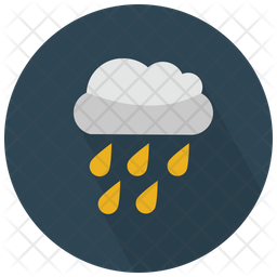 Clouds And Raindrops Icon