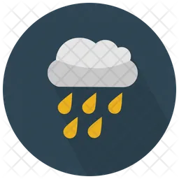 Clouds And Raindrops  Icon