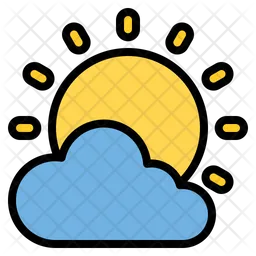 Clouds And Sun  Icon