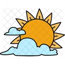 Clouds And Sun  Icon