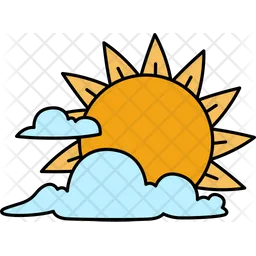 Clouds And Sun  Icon